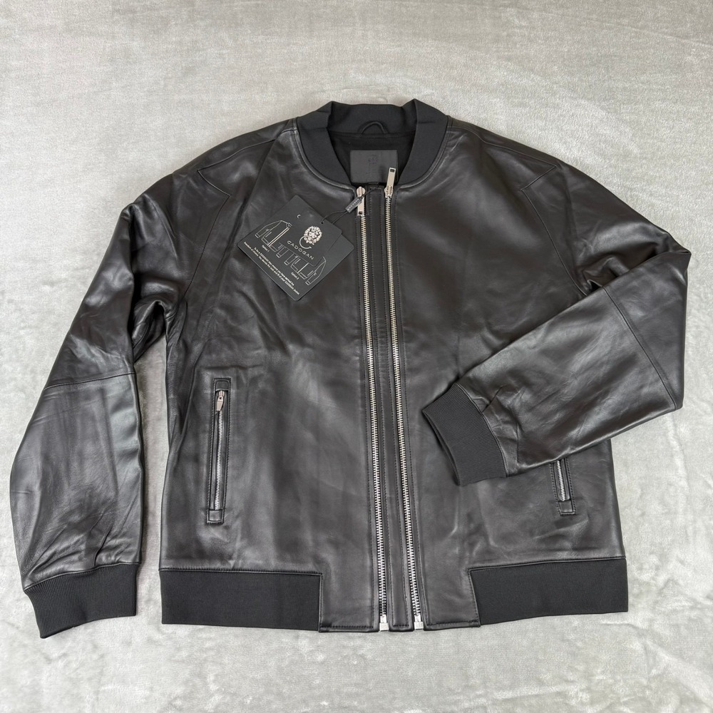 Cadogan Aspen Leather Jacket Mens XXL Black Napa Lambskin w/ Extension New NWT